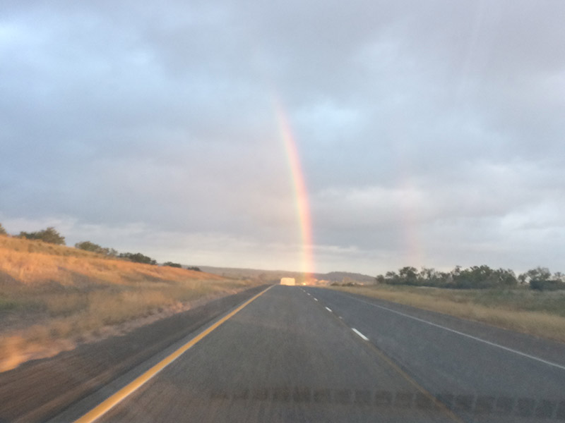 Rainbow down the road